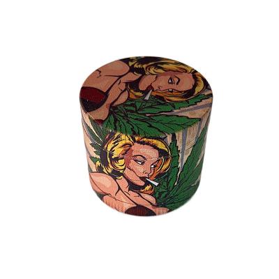 China Junru Girl's Tobacco Grinder Accessories 40mm Metal Tobacco Smoking Zinc Alloy Grinder Custom Wholesale Custom Herb Grinder for sale