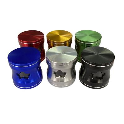 China Zinc Alloy Smoking Accessories 63mm 4 Parts Herb Grinder Zinc Alloy Portable 4 Layers Grinder Tobacco for sale