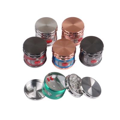 China Factory wholesale 4 layer 63mm metal grinder logo custom zinc alloy manual grinding weed grinder for sale