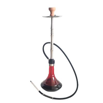 China New Design Stainless Steel Hookah Shisha Red Glass Hookah Shisha Red Nargile Set Cheap Wholesale Hookah Shisha Set for sale