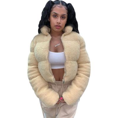 China Shein Anti-wrinkle New Winter Coat For Women Fashion Collar Jacket Casual Stand Up Top for sale