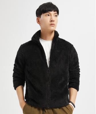 China Reversible Warm Custom Logo Thick Winter Men's Fleece Jacket for sale