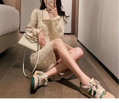 China 2022 New Anti-static Fashionable Knitting Slim Slimming Dress Woman A Line Trimming Dressers for sale