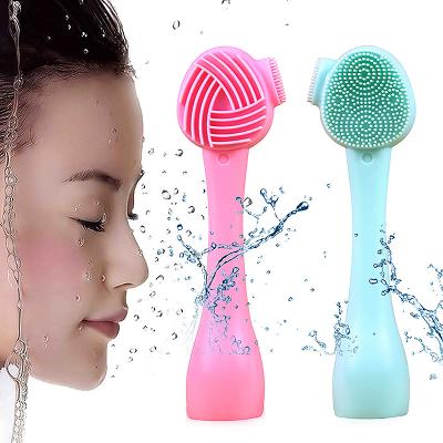 China For Home Use Amazon Product Hot Selling Silicon Brush Facial Massage Cleanse Brush Silicone Face Brush for sale