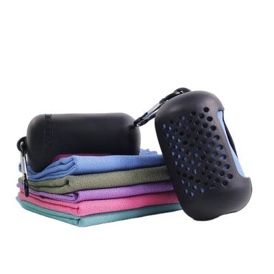 China New Compressed Designer Hot Selling Towels Cooling Towel Cooling Towel Sports With Silicone Case for sale