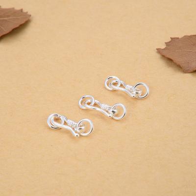 China S925 Sterling Silver Clasps Double Closed Jump Ring S Shape Jewelry Accessories 10.5mm/13mm for sale