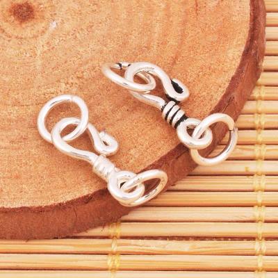 China S Shape S925 Sterling Silver Clasps Jewelry Accessories 12mm Double Closed Jump Ring Clasps for sale