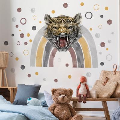 China Creative Creative Tiger Wall Stickers Wallpaper Home Decoration Baby Room Wallpaper for sale