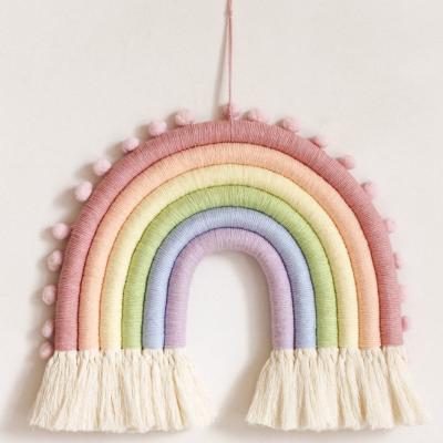 China Bohemian Statistical Institute of Rain Arc Children's Woven Wall Hanging Room Decorations Nordic Colorful Hangings Home Decoration for sale