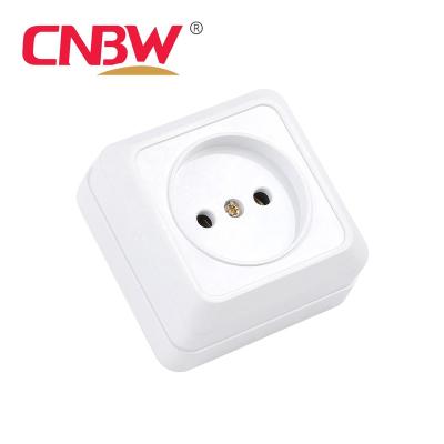 China European Standard 1 Way High Quality Easy Installation Socket 16a 250v Round Electrical Switch And Wall Socket Panel for sale