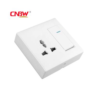 China 1Gang Wall Touch Switch No Smart Universal White Plug Switch Electrical Wall 008white for sale