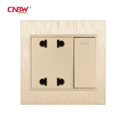 China Residential / General Purpose High Quality Universal Dual Electrical Accessories Switch And Wall Outlet for sale