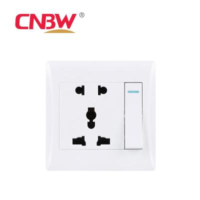 China High Quality Residential/Multi-Purpose Wall Socket Switch New Home Exquisite Power Indicator Light Switch for sale