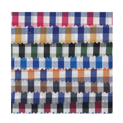 China Organic Ready Bulk Dyed 100% Cotton Yarn Gingham Check Fabric for sale