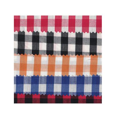 China Organic Ready Bulk Dyed 100% Cotton Yarn Gingham Check Fabric for sale