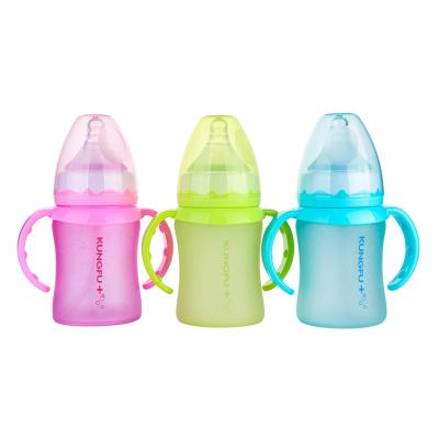 China Baby OEM Bpa Free Induction Temperature Borosilicate Glass Newborn Baby Bottles for sale