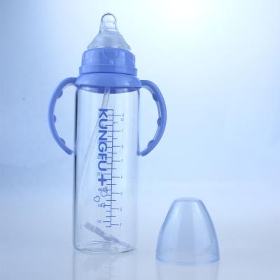 China BPA Free Hot Sale Glass Funny 8oz Baby Feeding Bottle,Wholesale Feeding Bottle With Handle,Squeeze Bottle for sale