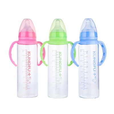 China 2019 Hot Sale BPA Free Baby Feeding Bottle , Screw Mouth Glass Feeding Bottle for sale