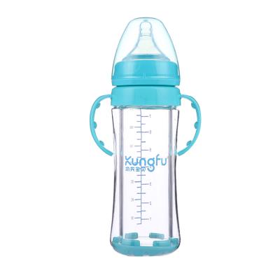 China BPA Free High Quality High Borosilicate Anti Colic Infant Glass 8oz Baby Bottle for sale