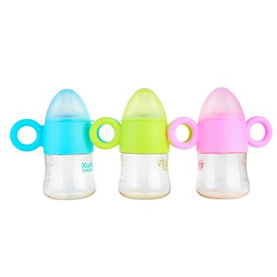 China BPA Free Plastic Ears PPSU Big Wide Neck Baby Bottles for sale