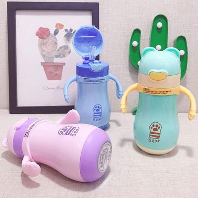 China BPA Free Hot Sale Cartoon Cute Amazon Bear Vacuum Baby Cup Stainless Steel Sippy Cup Sippy Cup for sale