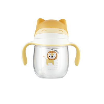 China 280ml bpa free baby stocked tritan plastic water bottle with straw baby cup forming sippy cup for sale