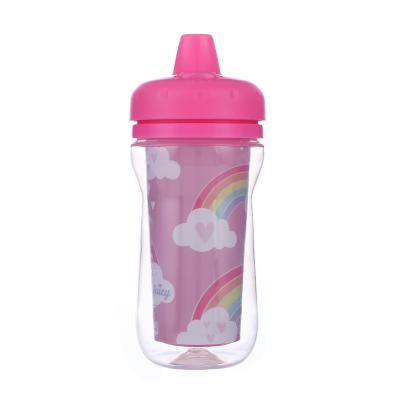 China New Arrival BPA Free 2 Layers Baby Bottle Popular Adult Training Juice Bottle Duck Mouth Large Volume Cup for sale