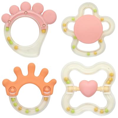 China hot sale food grade silicone pp baby teether toys bpa free set bpa free baby teether for sale