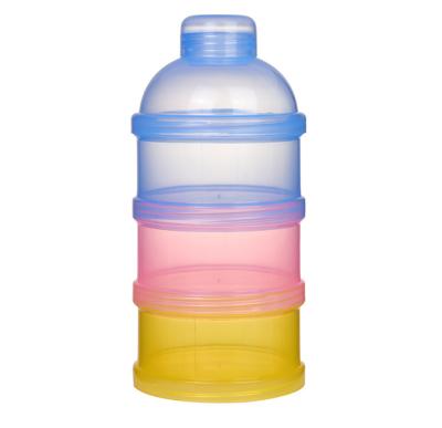 China BPA Free Three-layer Color Baby Milk Powder Box Transparent Portable Multilayer Mini Storage Box for sale