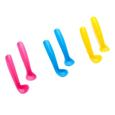 China Wholesale BPA Free Kids Spoon Feeder 2 Pieces Silicone Baby Training Spoon for sale