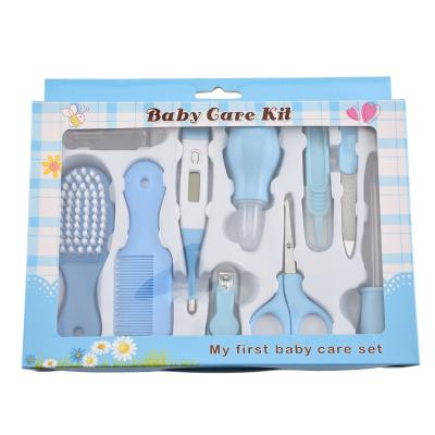 China pp 2020 healthy 10 pieces hiqh quality baby grooming kits care set baby nail clippers tools for newborn for sale