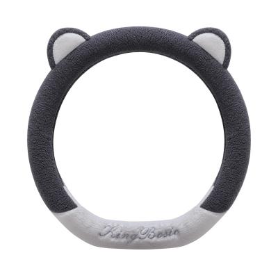 China Business/Luxury novelty design cute anti skid thermal popular comfy feel soft plush fuzzy young lady steering wheel cover for carCARTOON CAT for sale