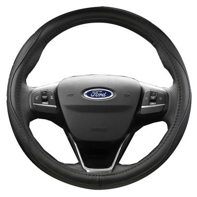 China Business/Luxury Cowhide Luxury Steering  Wheel Covers  steering wheel covers,car accessories,wheel cover Mondeo Explorer Fox F-150 Sharp World for sale