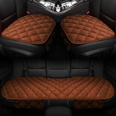 China Ice Car seat cushion three-piece set, short plush seat cushion, four seasons general interior products car seat cushion for sale