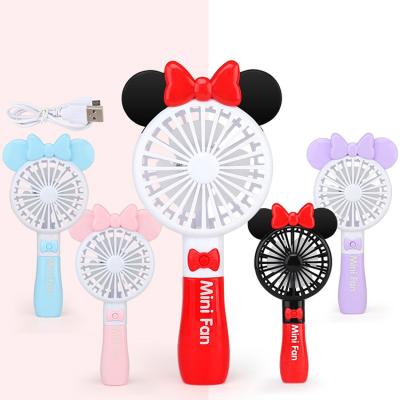 China USB Large Arc Ear Small Portable Mini Fan Portable Fan Summer USB Dormitory Desktop Fan Outdoor Creative Mute Student for sale