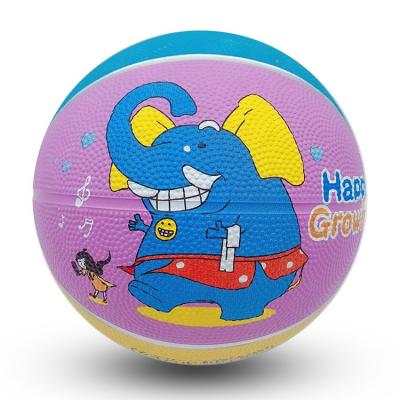 China Inflatable Toy brands cartoon sports toy balon de basketball for young children size 3 rubber ball for sale