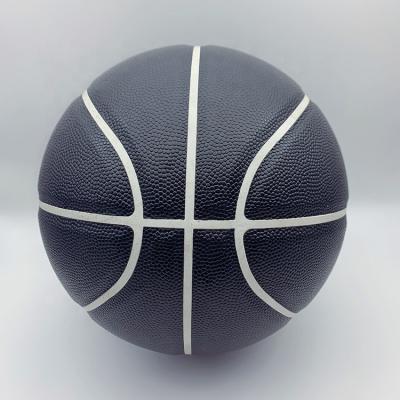 China Professional Match / Training Custom Size 5 Brand Hoop Ball Black White Leather Indoor PU Basketball Size 6 Size 7 Outdoor for sale