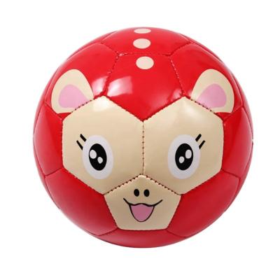 China Size 2 Toy Football Ball Leopard PVC Toys Mini Cat Machine Sewn Animal Soccer Ball for sale