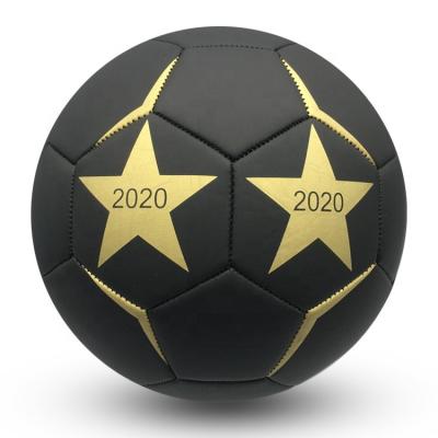 China New promotion 2021 soccer traning gold black matte PVC TPU soccer ball/machine stitched ball factory supplier for sale