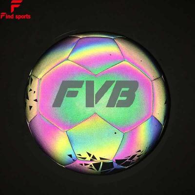 China Soccer traning/new promotion soccer ball reflective size 5 style soccer glow ball as creative gift for sale