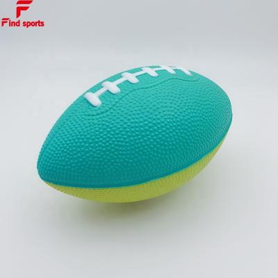 China Non-toxic Logo Printed Pu Foam Stress Anti Stress Rugby Ball Custom American Football For Promotional Balls With Different Sizes for sale