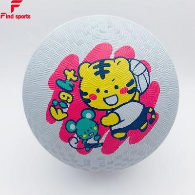 China Flexible Baby Toy Ball Kindergarten Custom Colorful 7 Inch Rubber Soft Ball Inflatable Playground Ball For Kids for sale