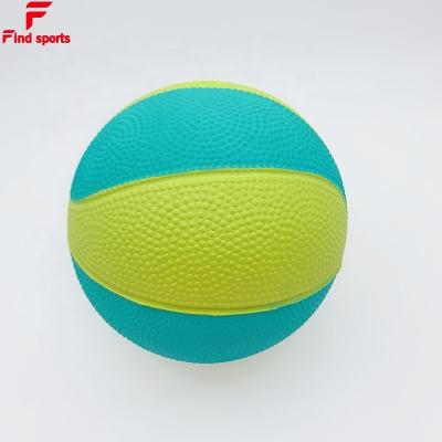 China non-toxic mini stress ball soft touch customer logo printed ball closed-cell polyurethane foam basketball shape for kids game for sale