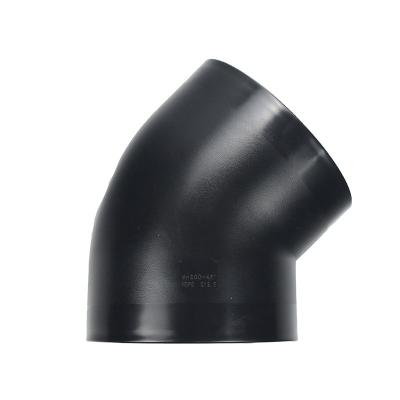 China Water And Gas Black Rigid 4 Inch 110mm Land HDPE Drainage Pipe Fittings Different Types for sale