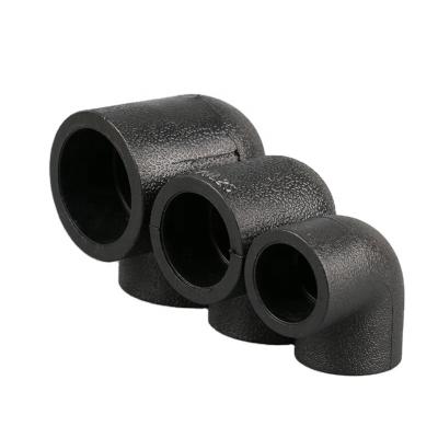 China Water And Gas HDPE Butt Fusion 90 Degree Elbow Fitting IPS Dips HDPE Pipe Fittings for sale