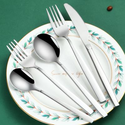 China Amazon Disposable High Quality Disposable Hot Cutlery Flatware Colorful 18/0 Stainless Steel Gold Silverware Flatware for sale