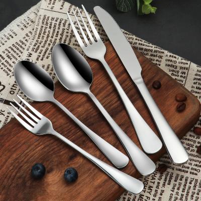 China Disposable Knife Spoon Fork Set Gold Flatware 5 PCS Stainless Steel Dinnerware Sets Cutery Set for sale