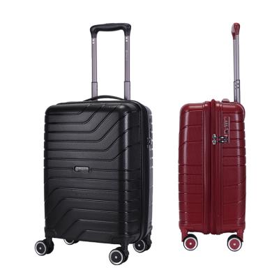 China High Quality 20 24 28 Inch PP Material Travel Luggage Set TSA Lock Color Polypropylene Trolley Briefcase Matching Suitcase Bag for sale