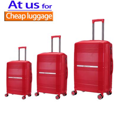 China OEM Business 3pcs Set PP Travel Handbags Koffer 20 24 28 Wheels Universal Shell Trolley Luggage Hard 360 Degree for sale