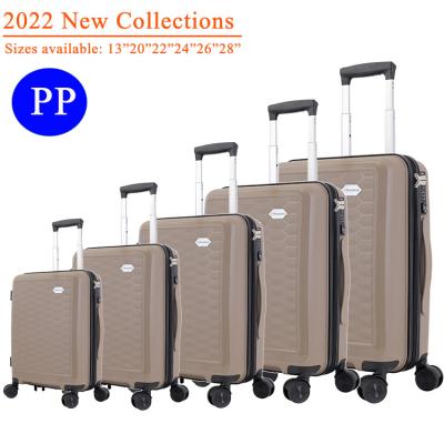 China 2022 New Design PP Trolley Luggage Set 6 Pcs 13 Inch Makeup Bag Polypropylene Travel Suitcase for sale